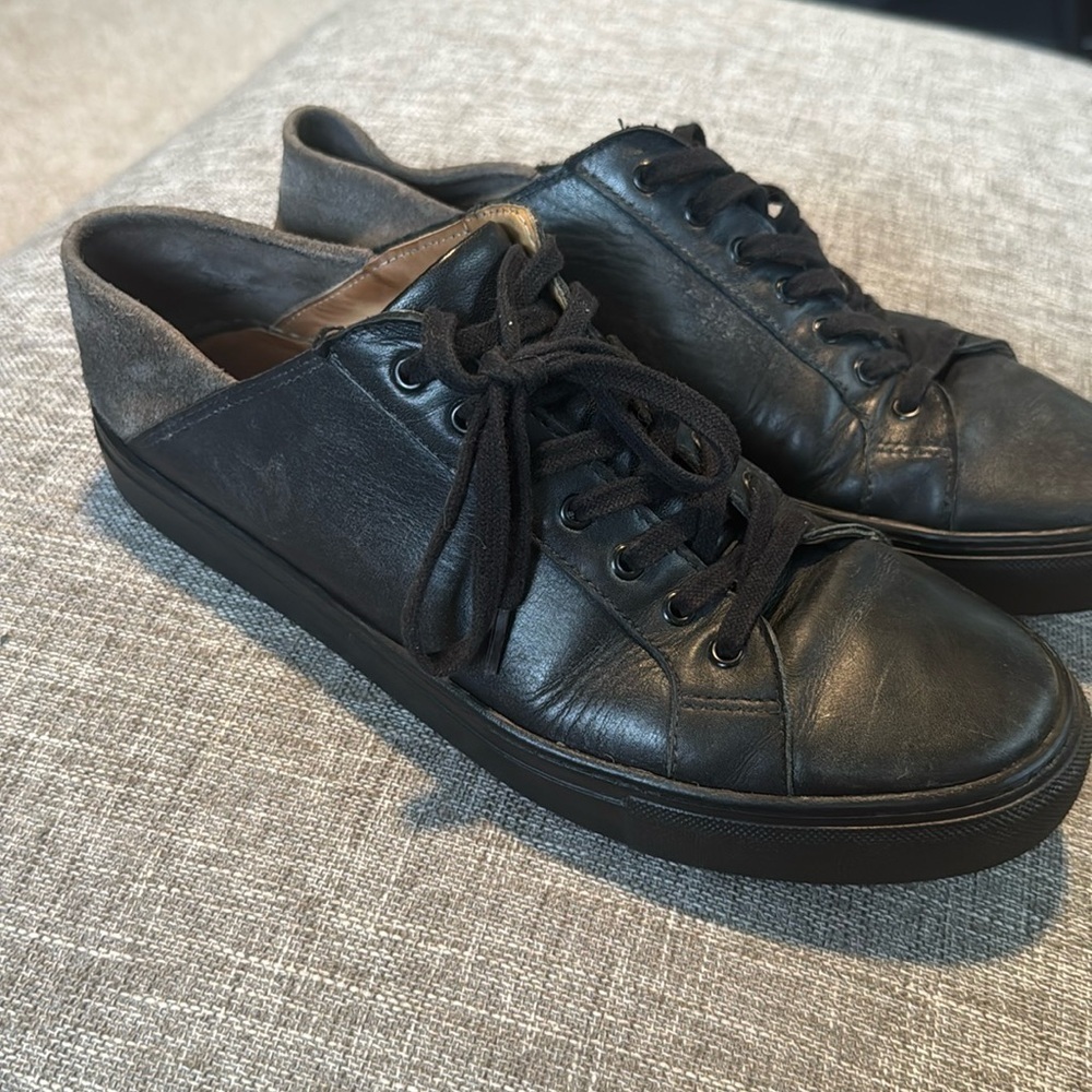 Armando Cabral Armando Cabral Black Leather And Suede Lace Up Dress Shoe Men's